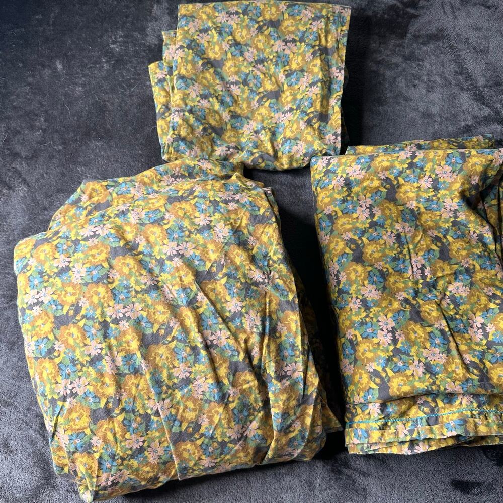 The Natural Life yellow Floral Cottage Blooms Cotton Sheet Set King Size